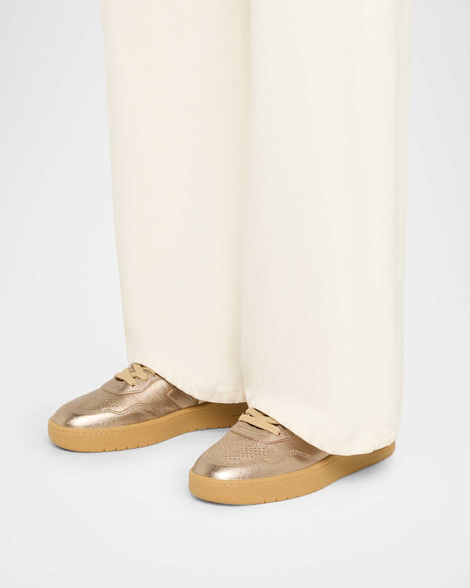 V-90 Metallic Leather Low-Top Sneakers Product Image