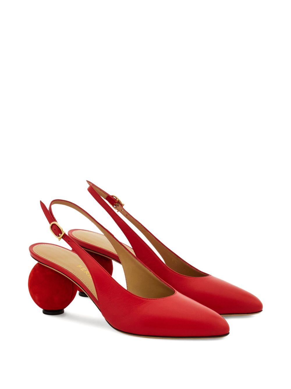 70mm leather slingback pumps Product Image