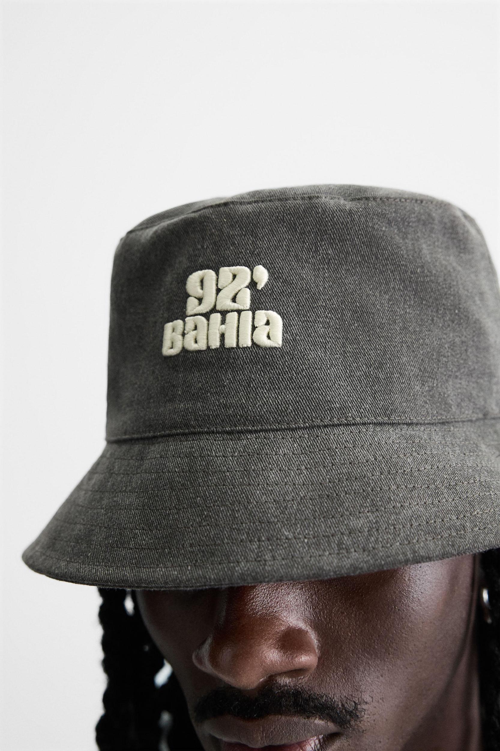 CONTRAST EMBROIDERY BUCKET HAT Product Image