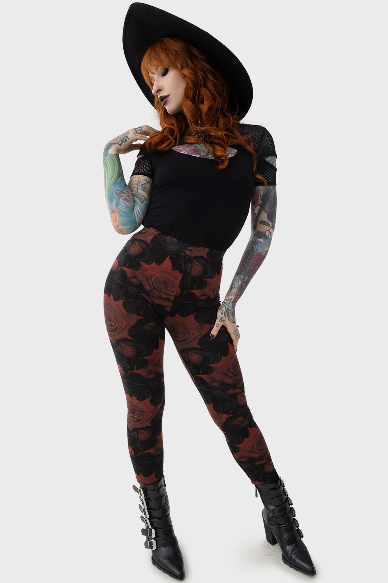 Blood Rose Leggings Female Product Image