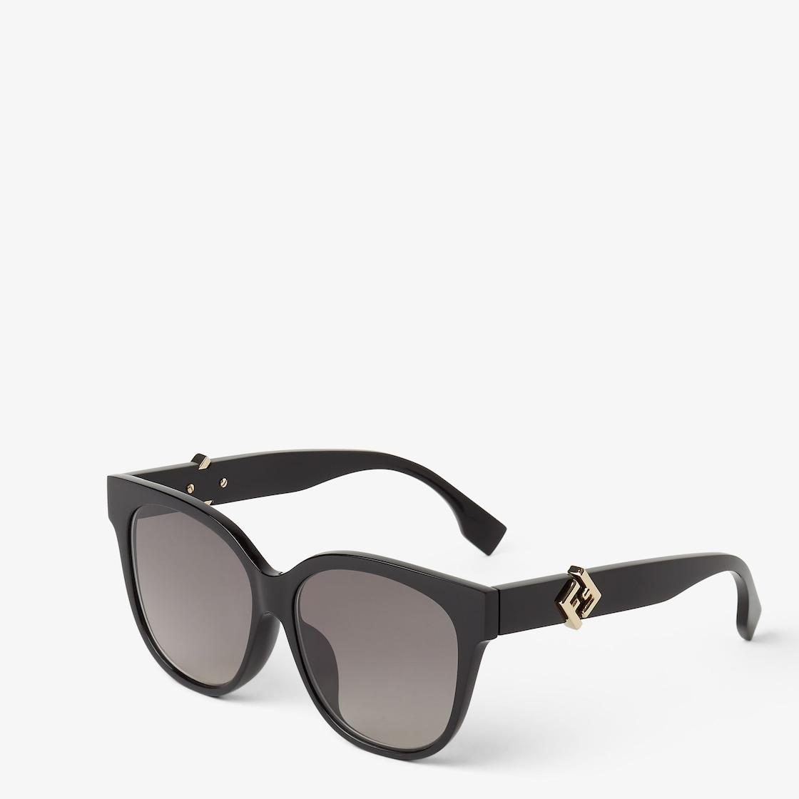 FF DiamondsLow bridge fit black acetate sunglasses Product Image