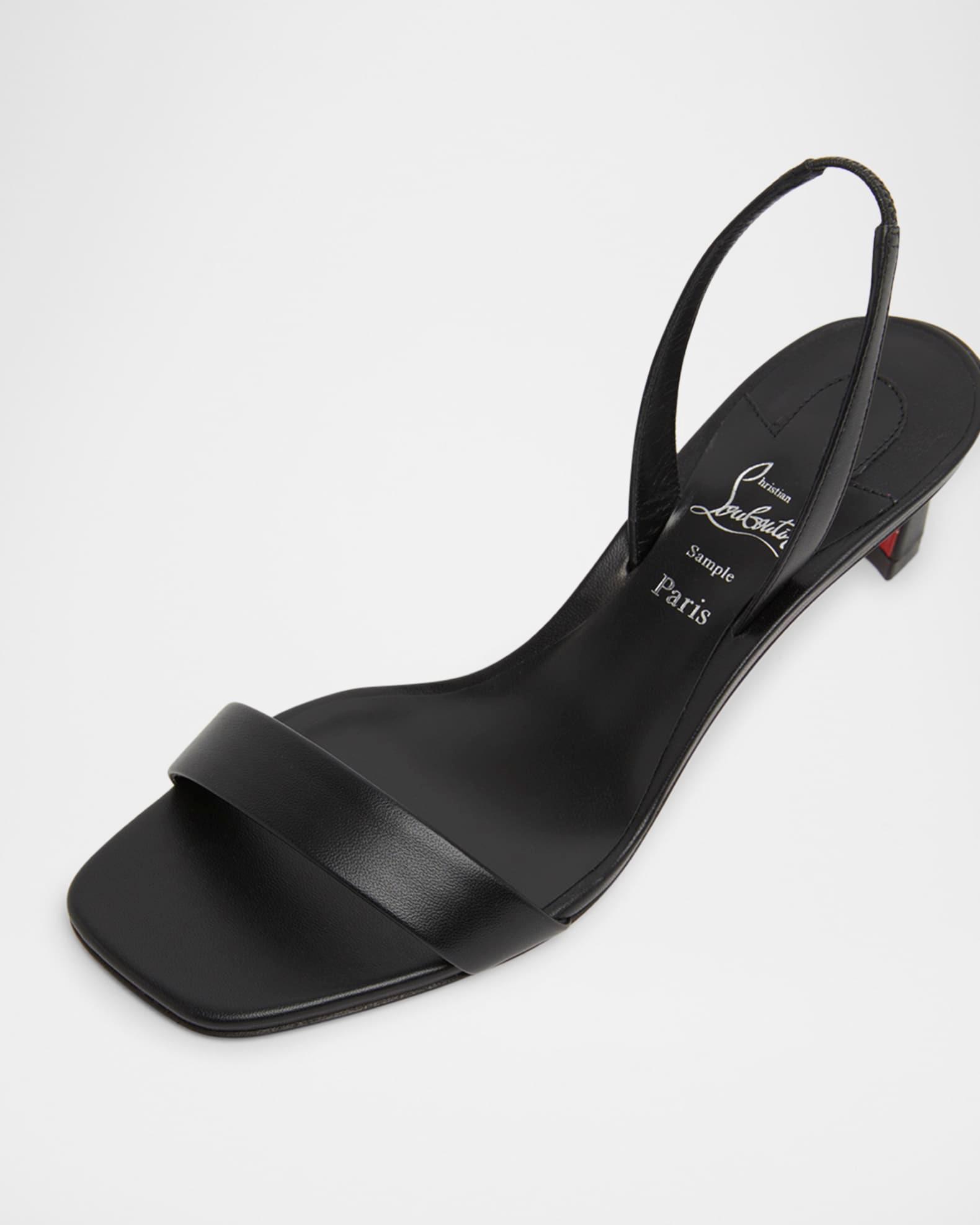 Condora Leather Red Sole Slingback Sandals Product Image