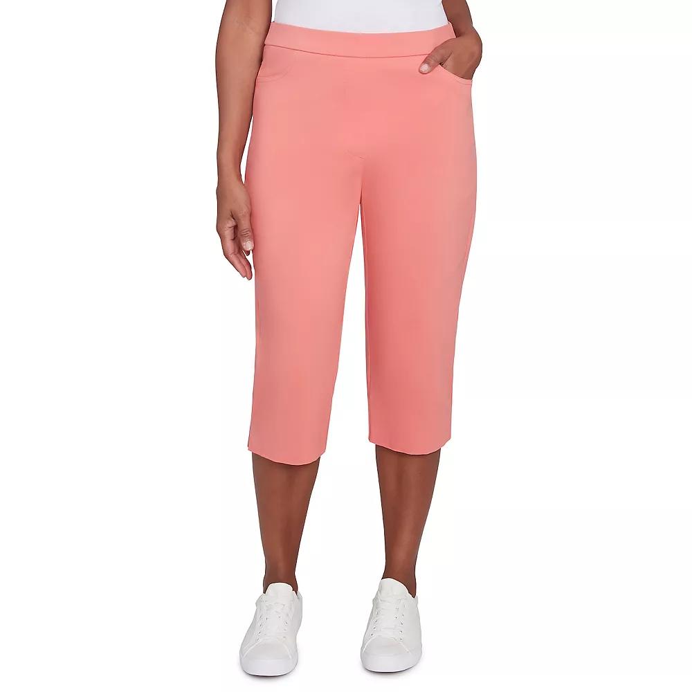 Women's Alfred Dunner Flat Front Allure Classic Clamdigger Pants,  Product Image