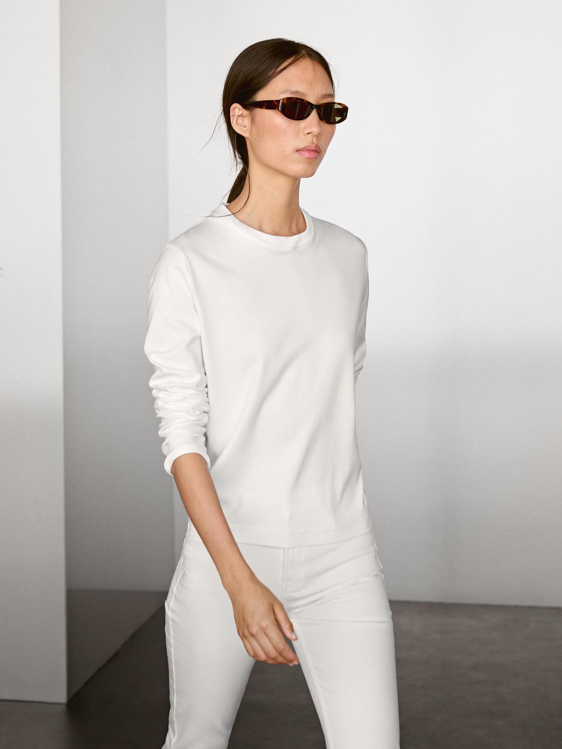 Long sleeve cotton T-shirt Product Image