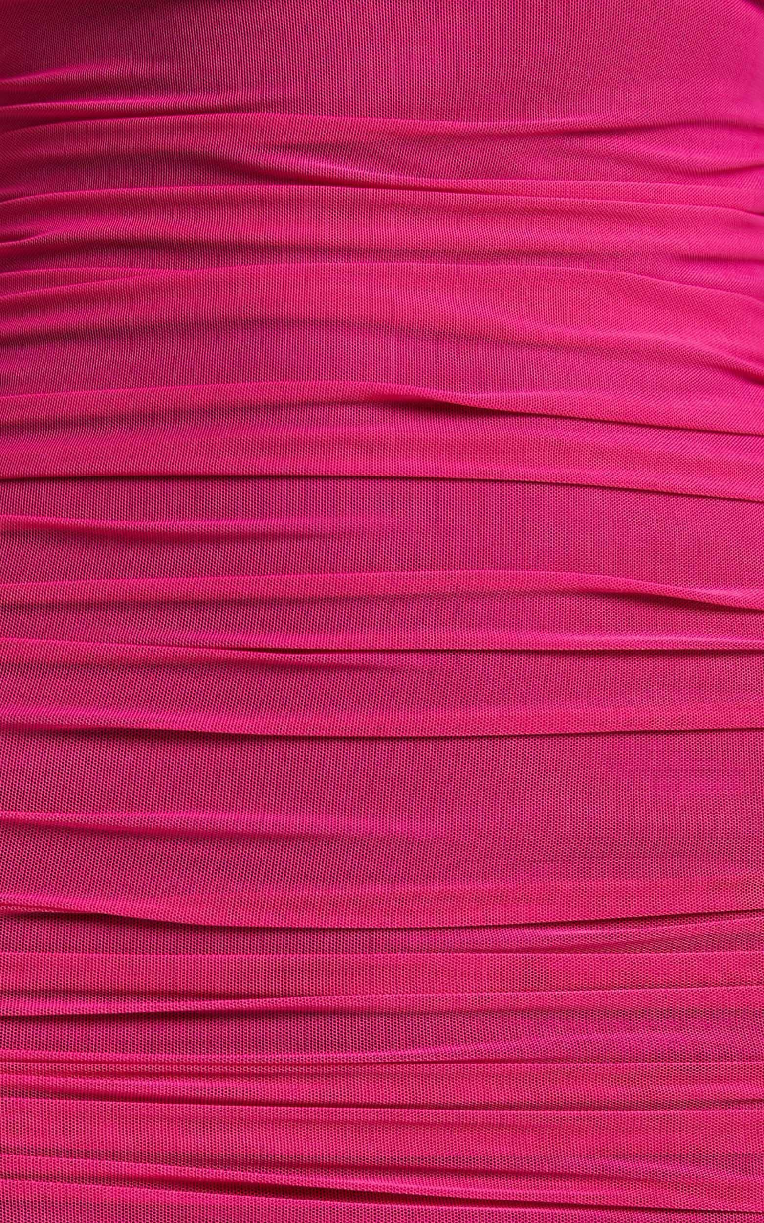 Coming For You Midi Dress - Mesh Dress in Hot Pink Mesh Product Image