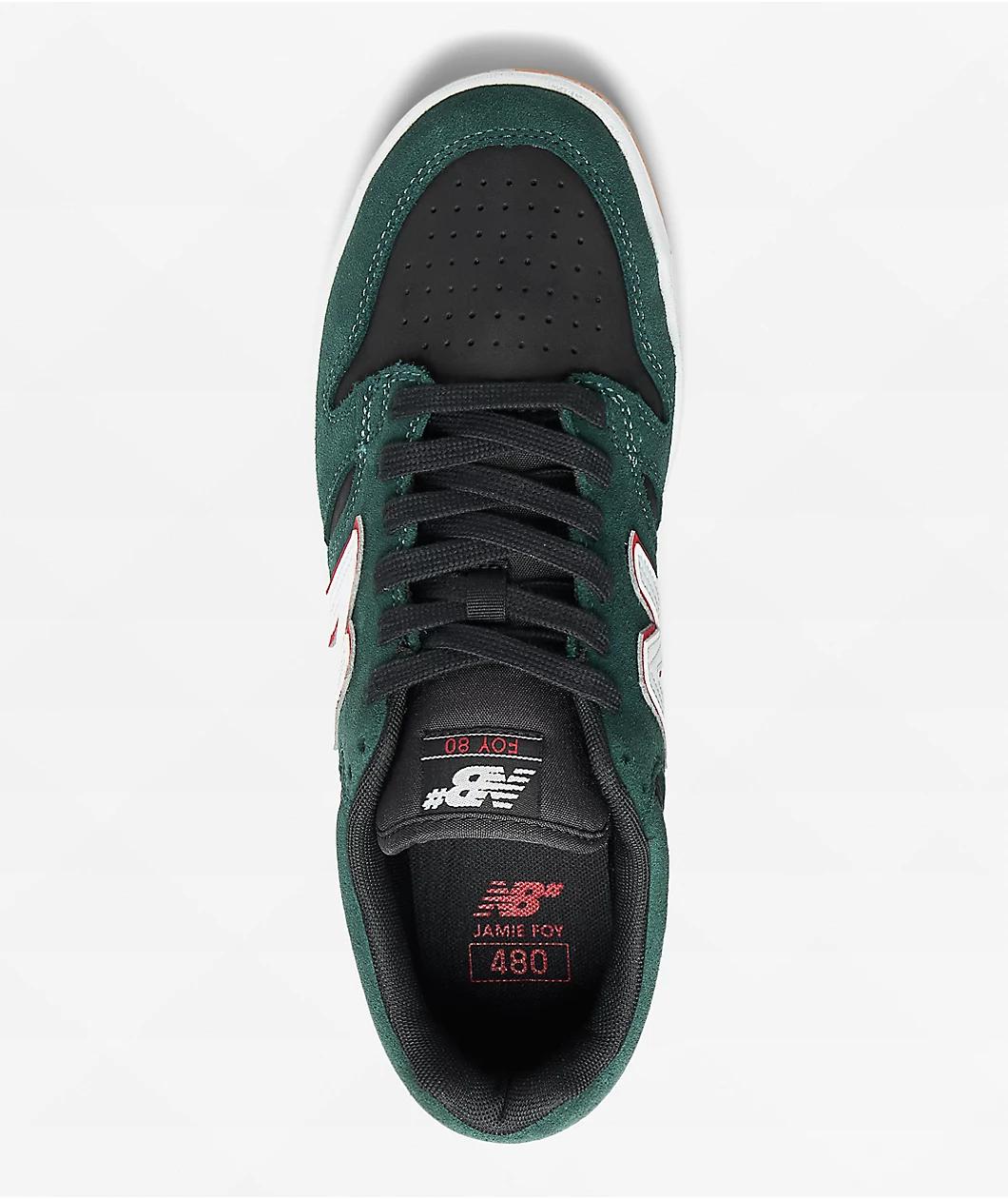 New Balance Numeric 480 Jamie Foy Forest Green & Black Skate Shoes Product Image
