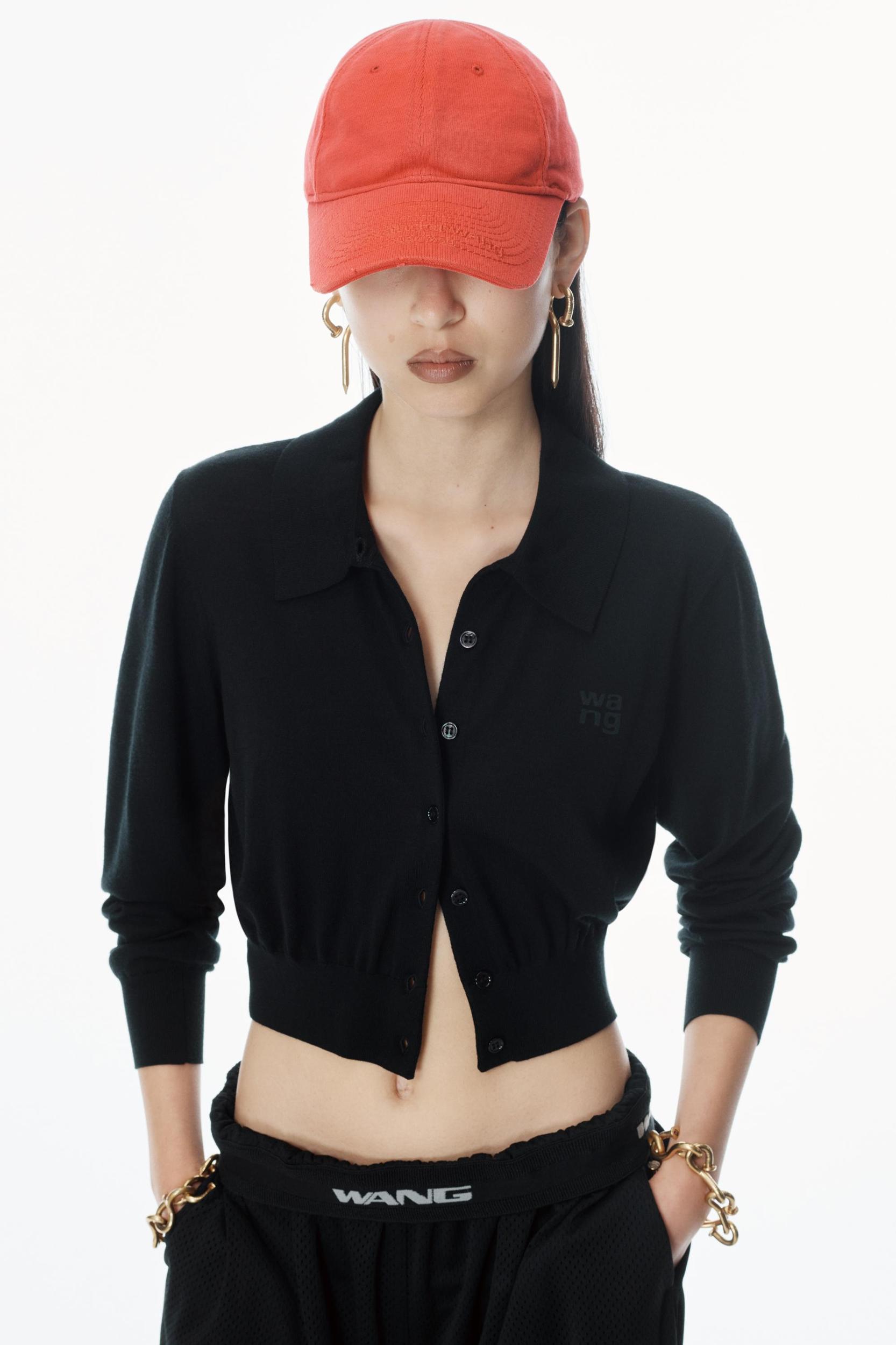 High-frequency Stacked Logo Cardigan In Merino Wool Product Image