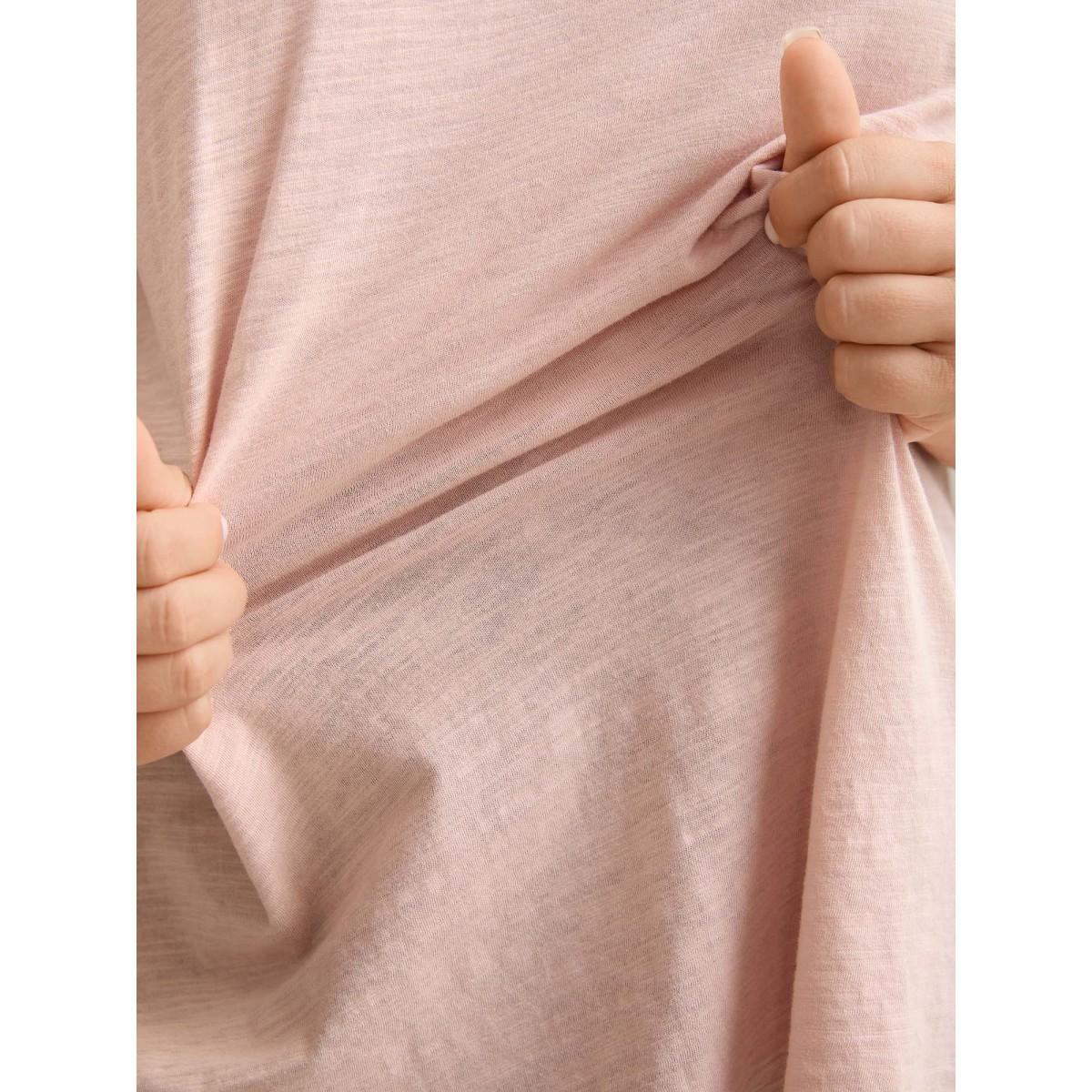 Plus Size Pure Cotton Stretchy Bow Back T-Shirt Dirtypink Women Leisure Tie knot Round Neck Casual T-shirts BloomChic 30/6X Product Image