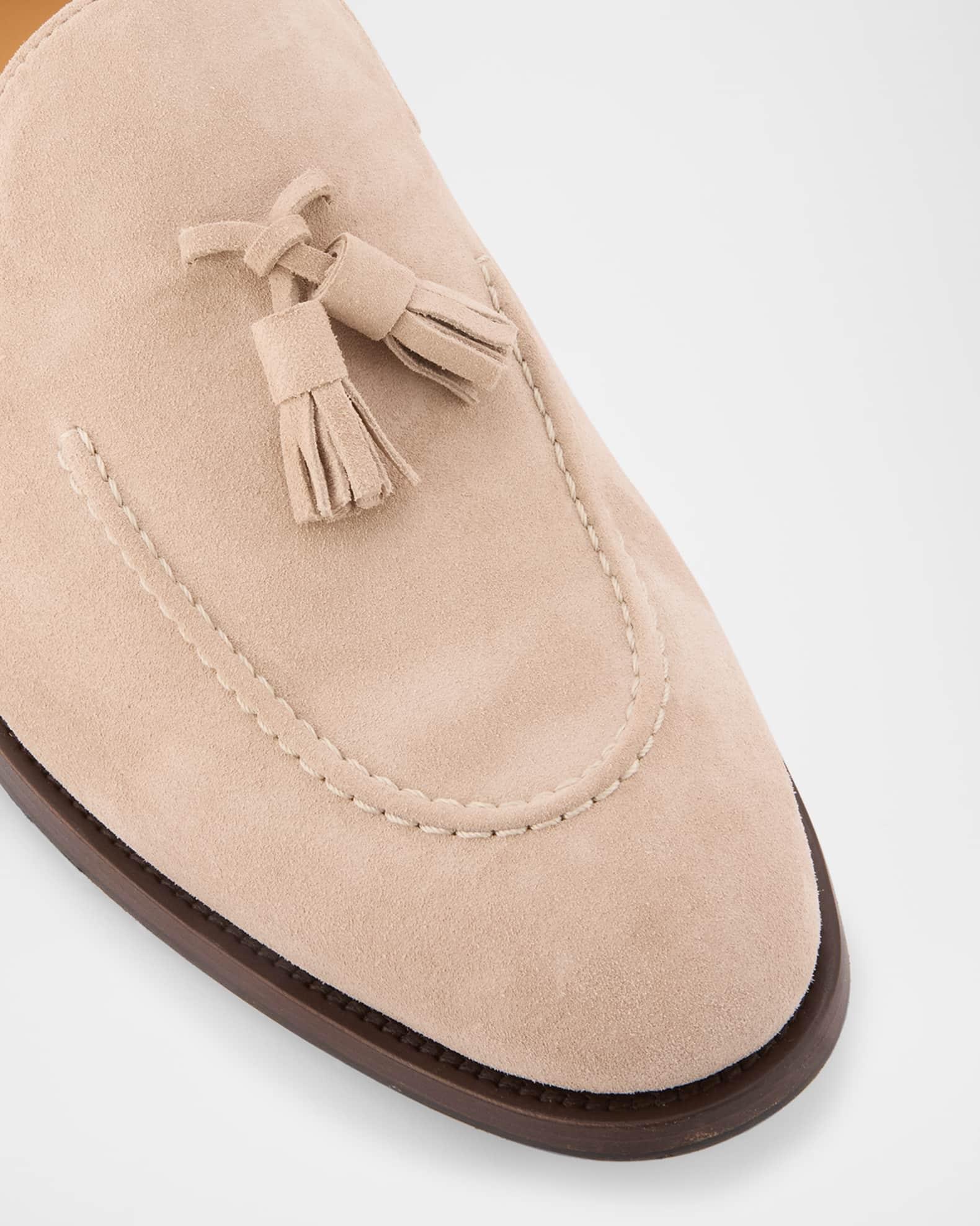 Men's Suede Flex-Sole Tassel Loafers Product Image