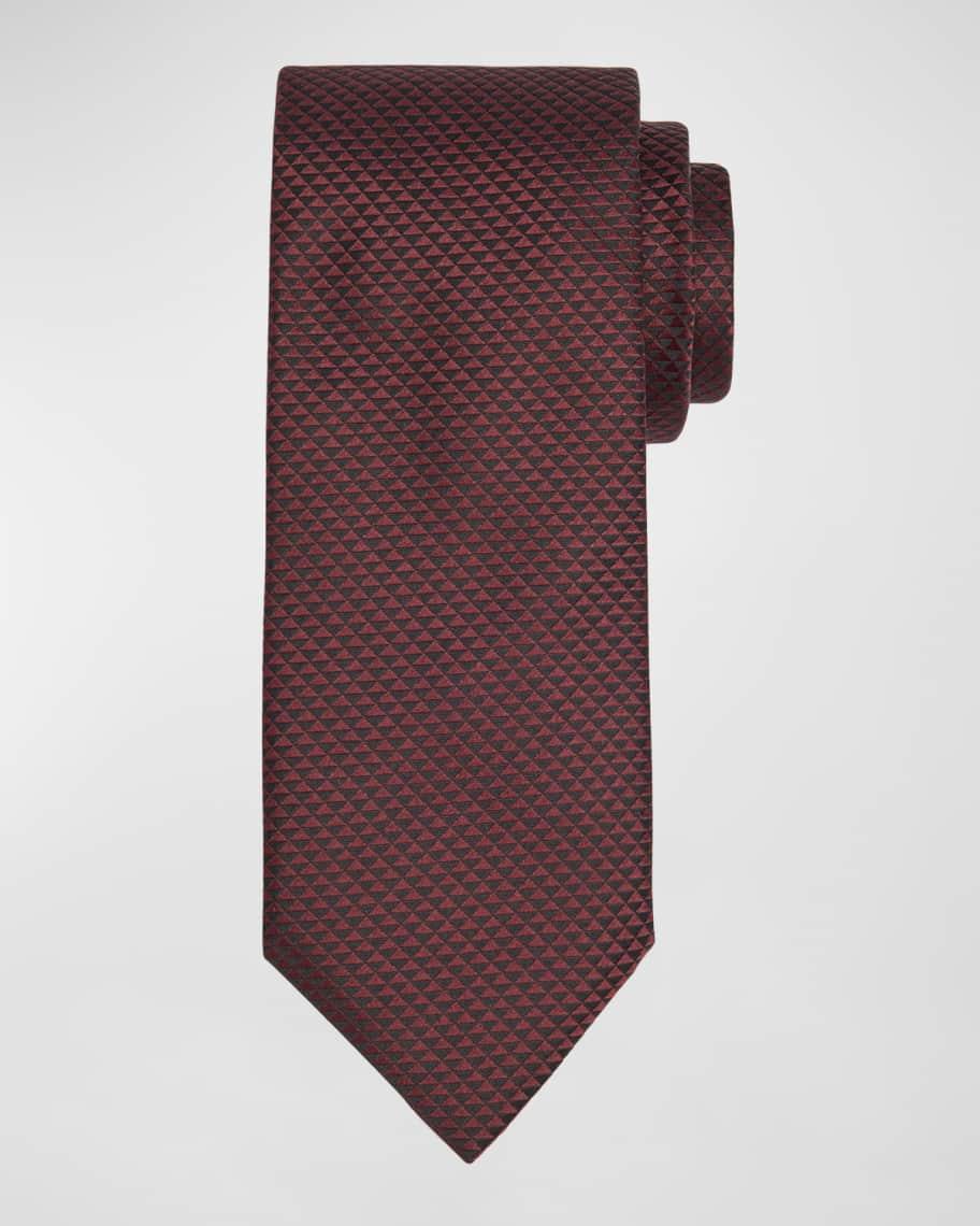 Mens Woven Triangle Silk Tie Product Image