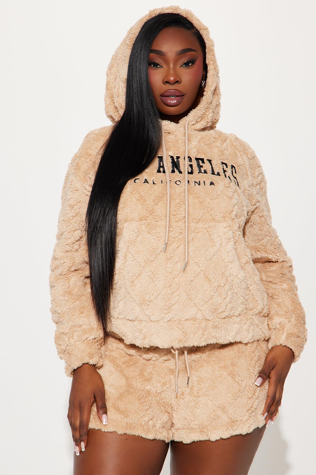 Vibing In LA Sherpa Short Set - Mocha Product Image