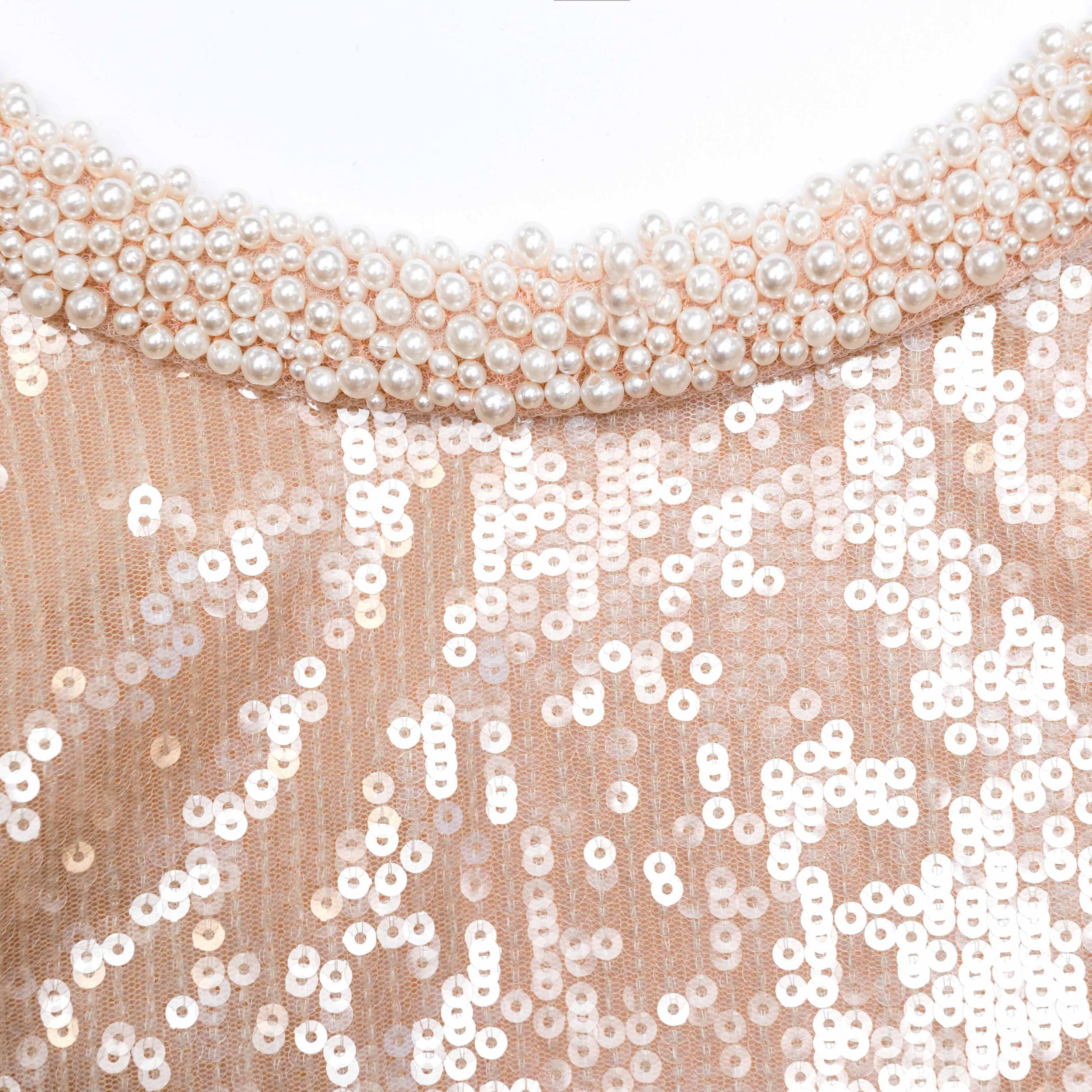 Pearl Trim Sequin Mini Dress Product Image