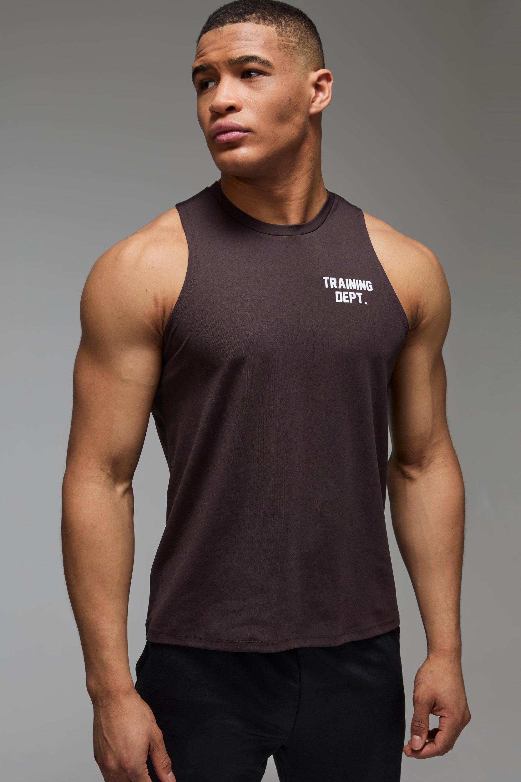 Man Active Performance Training Dept. Tank | boohooMAN USA Product Image