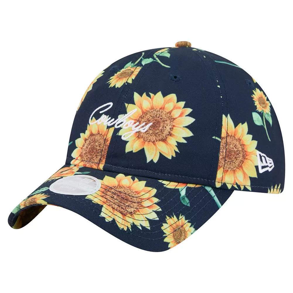 Women's New Era Navy Dallas Cowboys Adventure Sunflower 9TWENTY Adjustable Hat, Blue Product Image