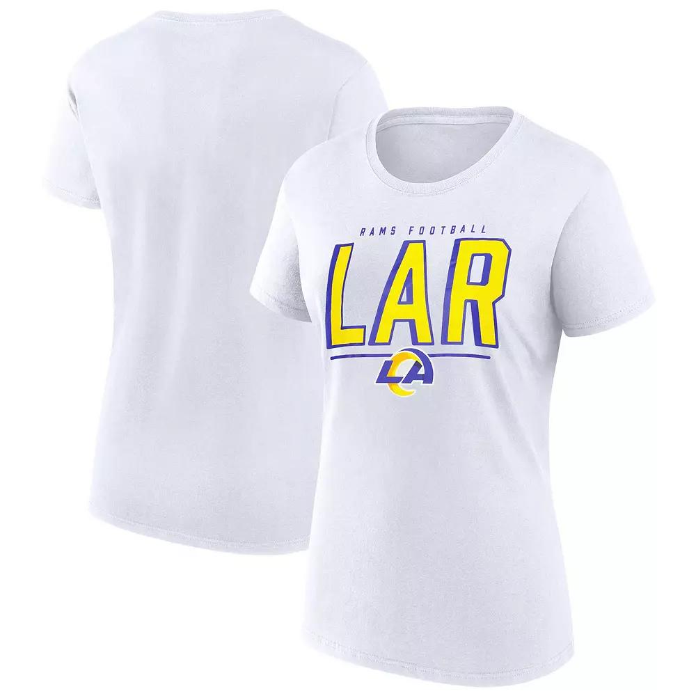 Women's Fanatics White Los Angeles Rams Cheerleader T-Shirt,  Product Image