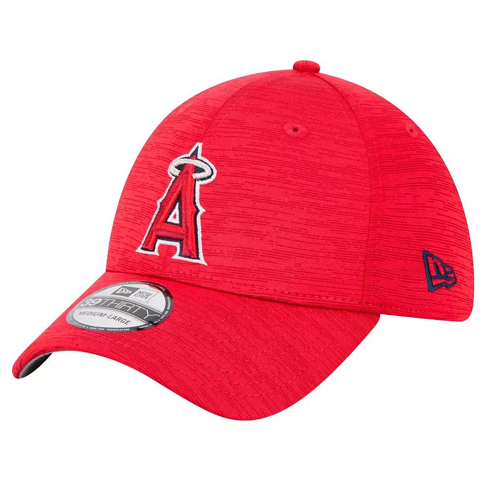 Men's New Era Red Los Angeles Angels Tech 39THIRTY Flex Hat,  Product Image