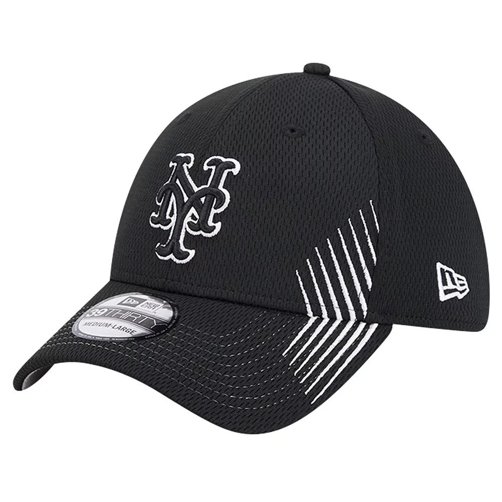 Men's New Era Black New York Mets Active Dash Mark 39THIRTY Flex Hat,  Product Image