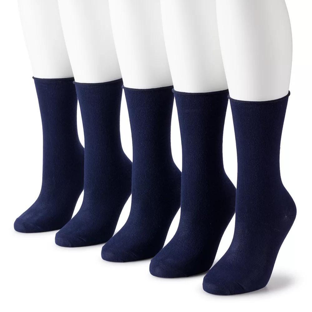 Women's Sonoma Goods For Life® 5-Pack Roll Top Crew Socks,  Product Image