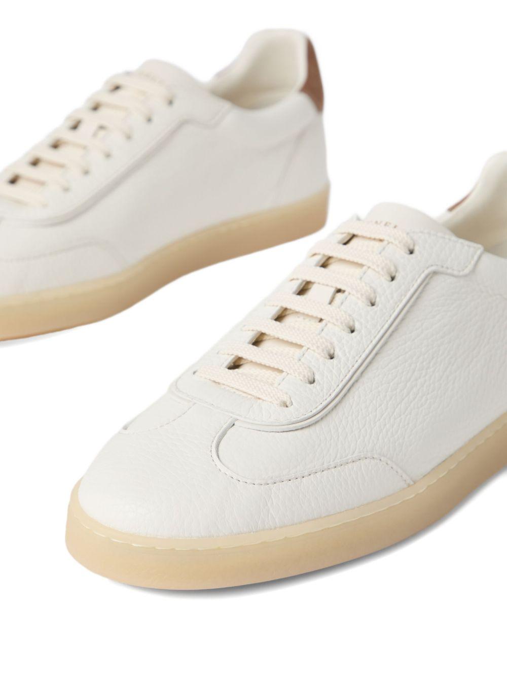 leather low-top sneakers Product Image