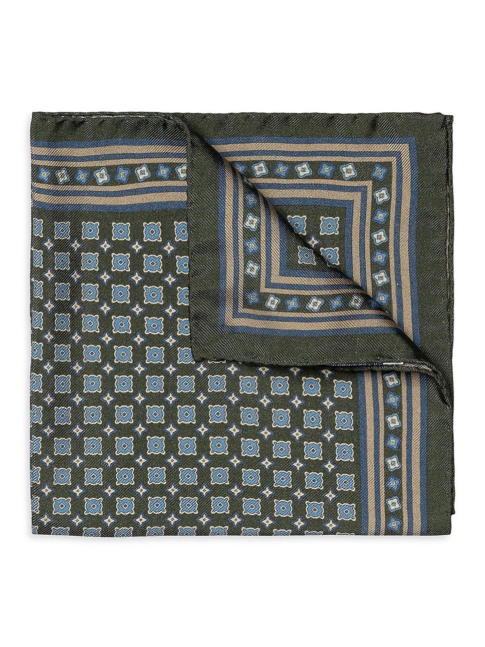 Mens Floral Silk Pocket Square Product Image