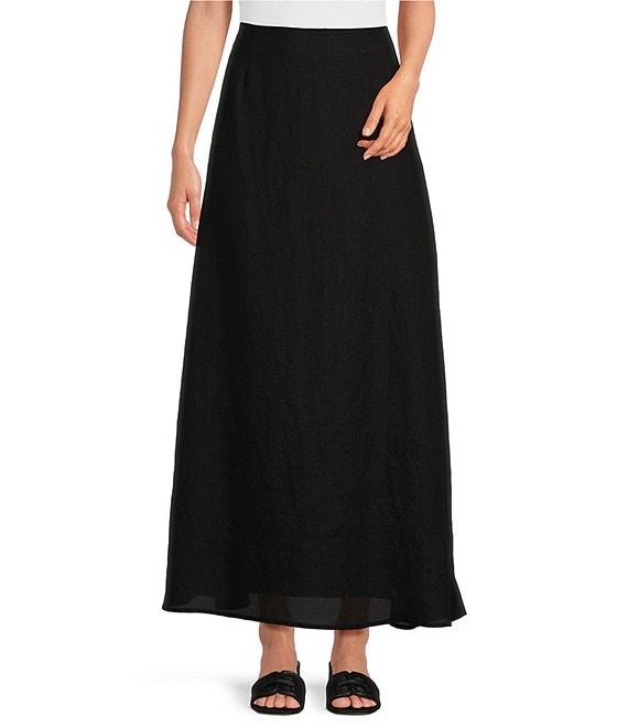 Le' AL.X Coordinating Linen A Line Maxi Skirt Product Image