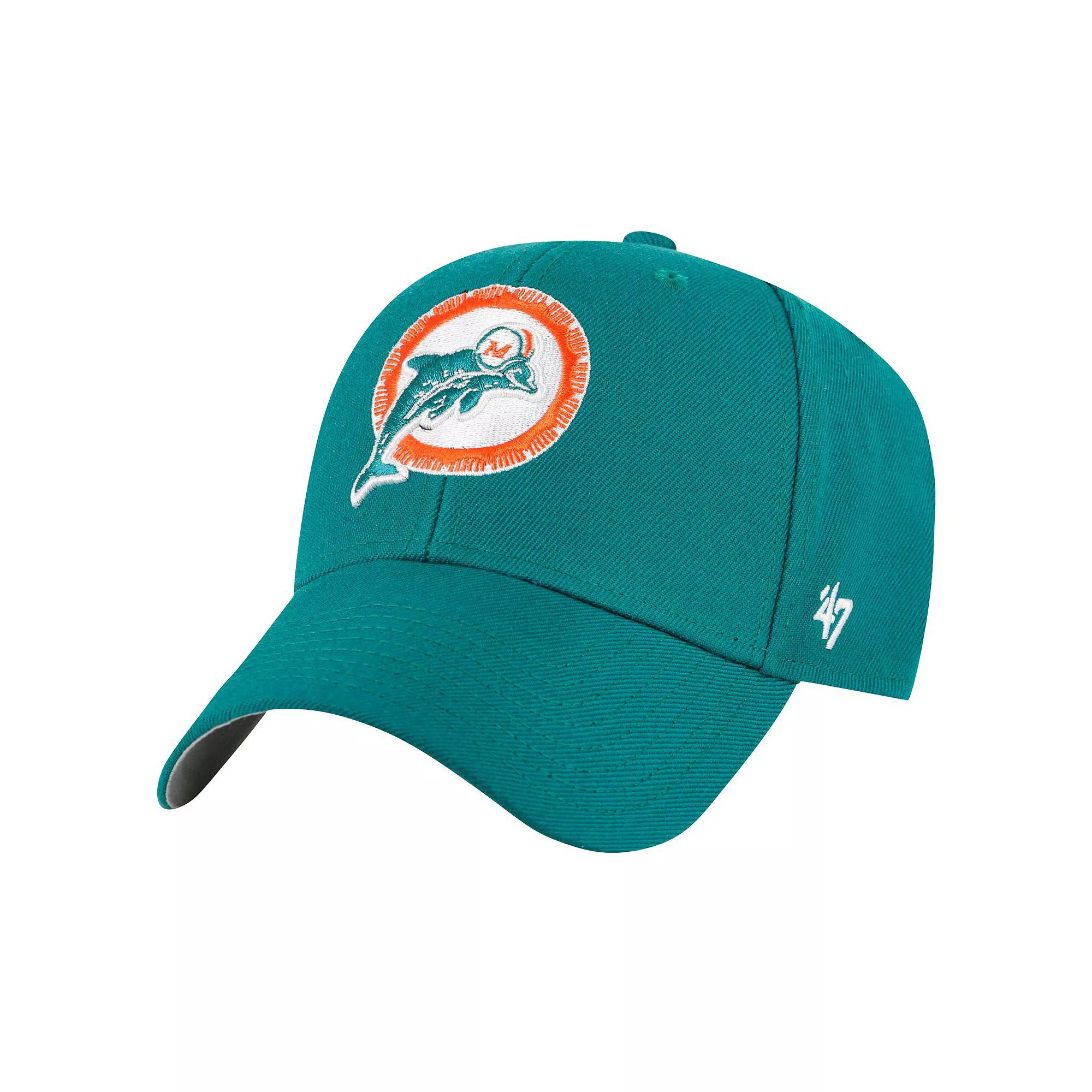 Men's '47 Aqua Miami Dolphins MVP Adjustable Hat, Turquoise A Product Image