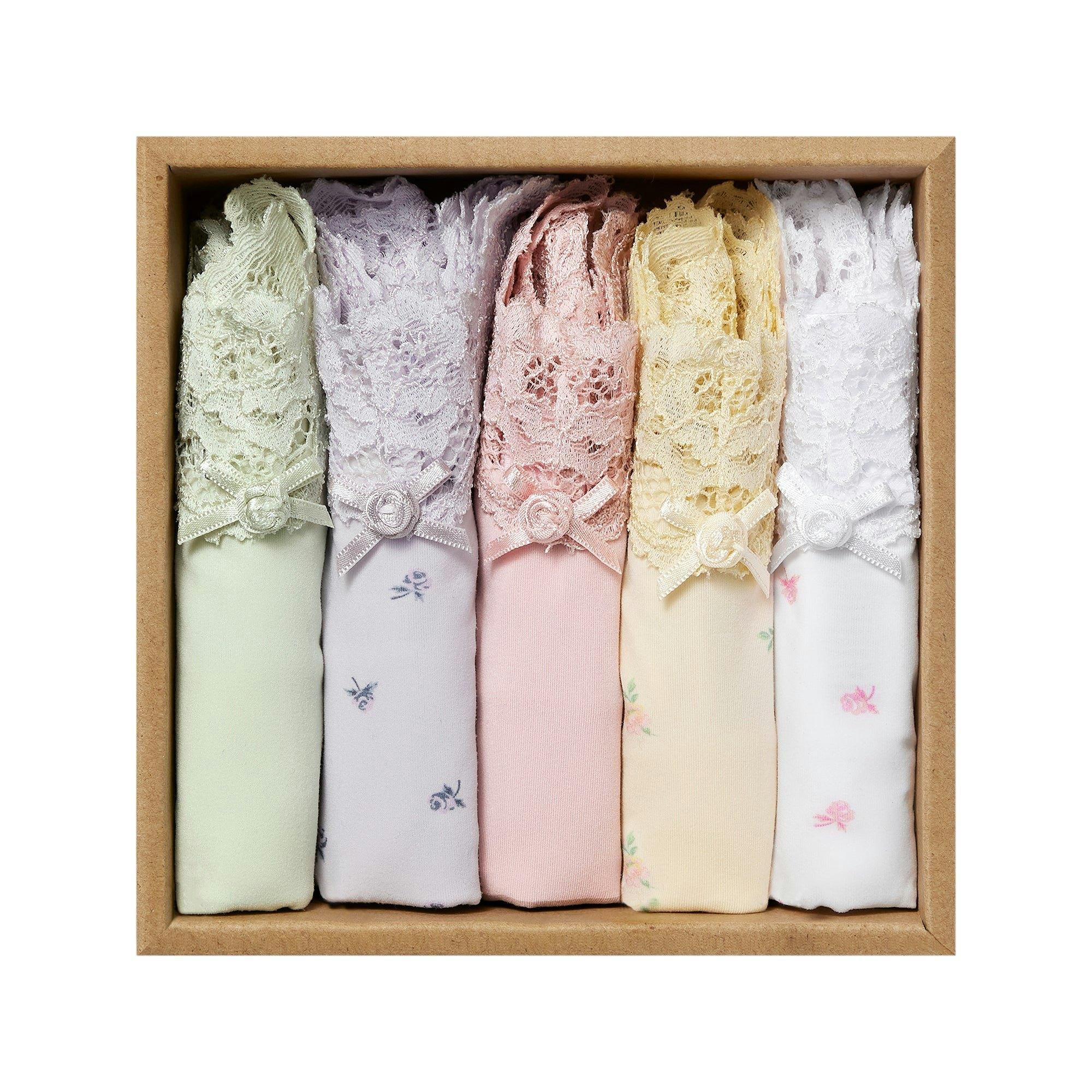 FITS EVERYBODY LACE DIPPED THONG 5-PACK | BOUQUET MULTI Product Image