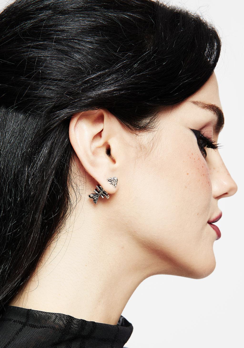 Fishbone Stud Earrings Product Image