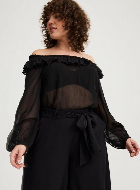 Off-Shoulder Ruffle Top Product Image