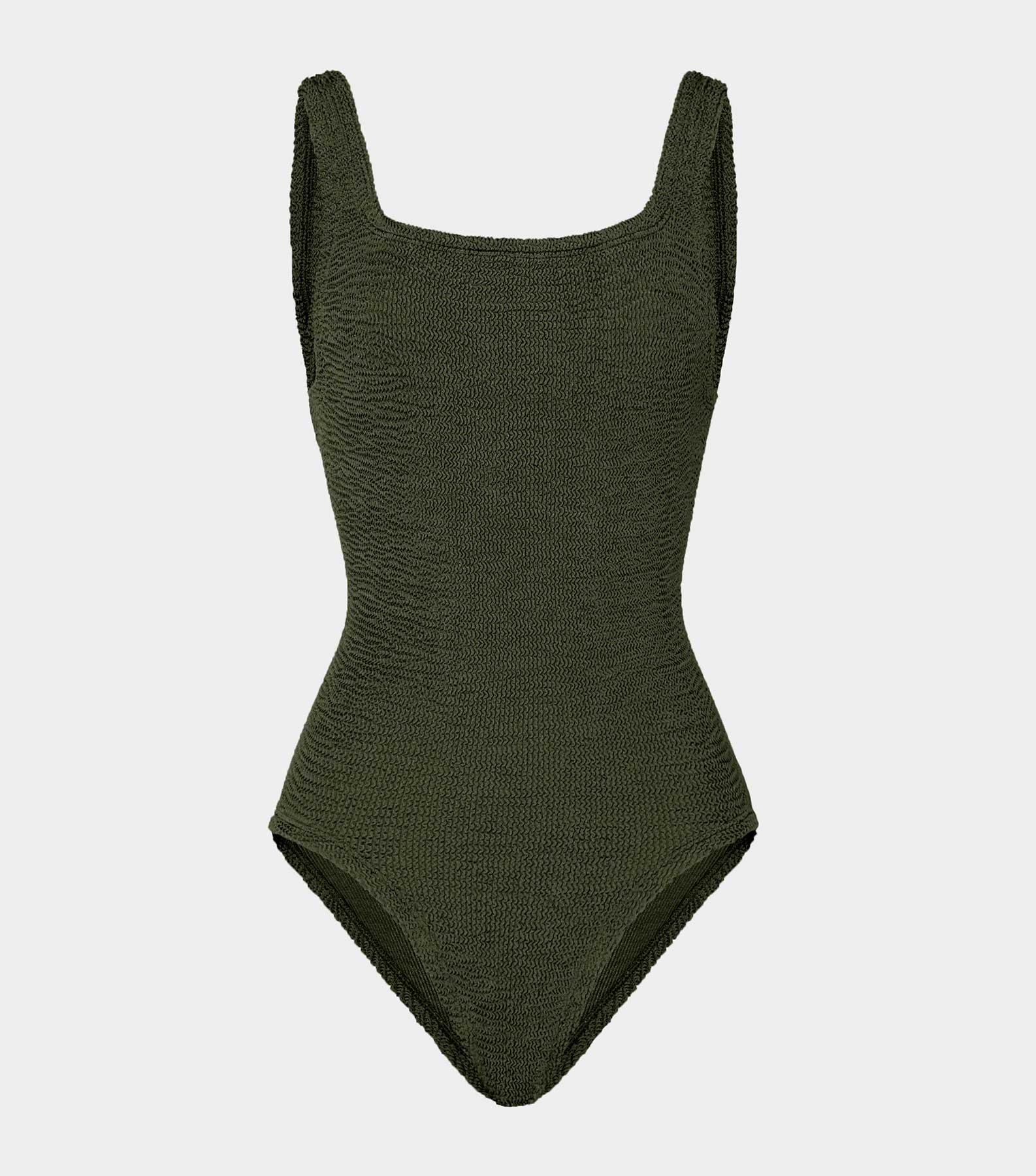 Coverage Square Neck Swim - Metallic Khaki Product Image