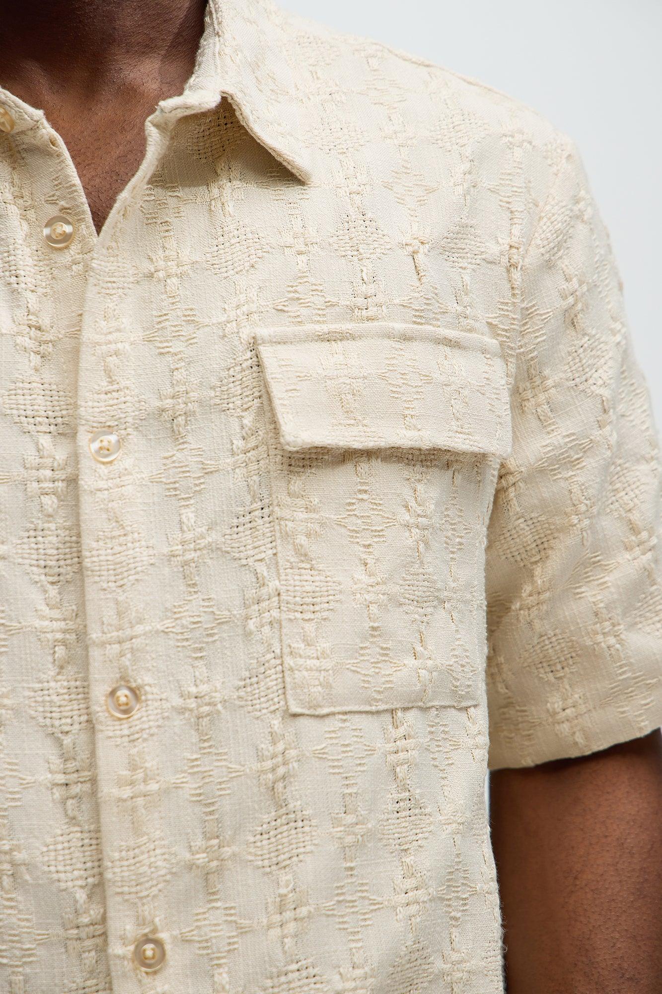 Mav Textured Shirt - Oatmeal Product Image