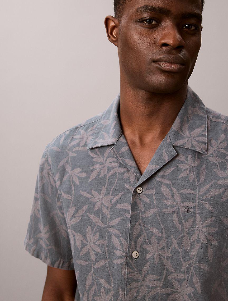 Linen Cotton Camp Collar Easy Shirt Product Image