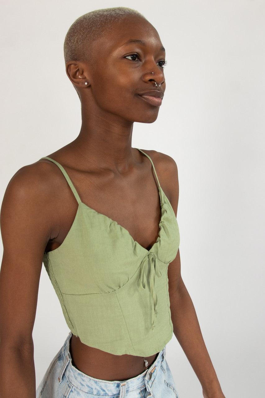 Linen Tie Front Cami Product Image