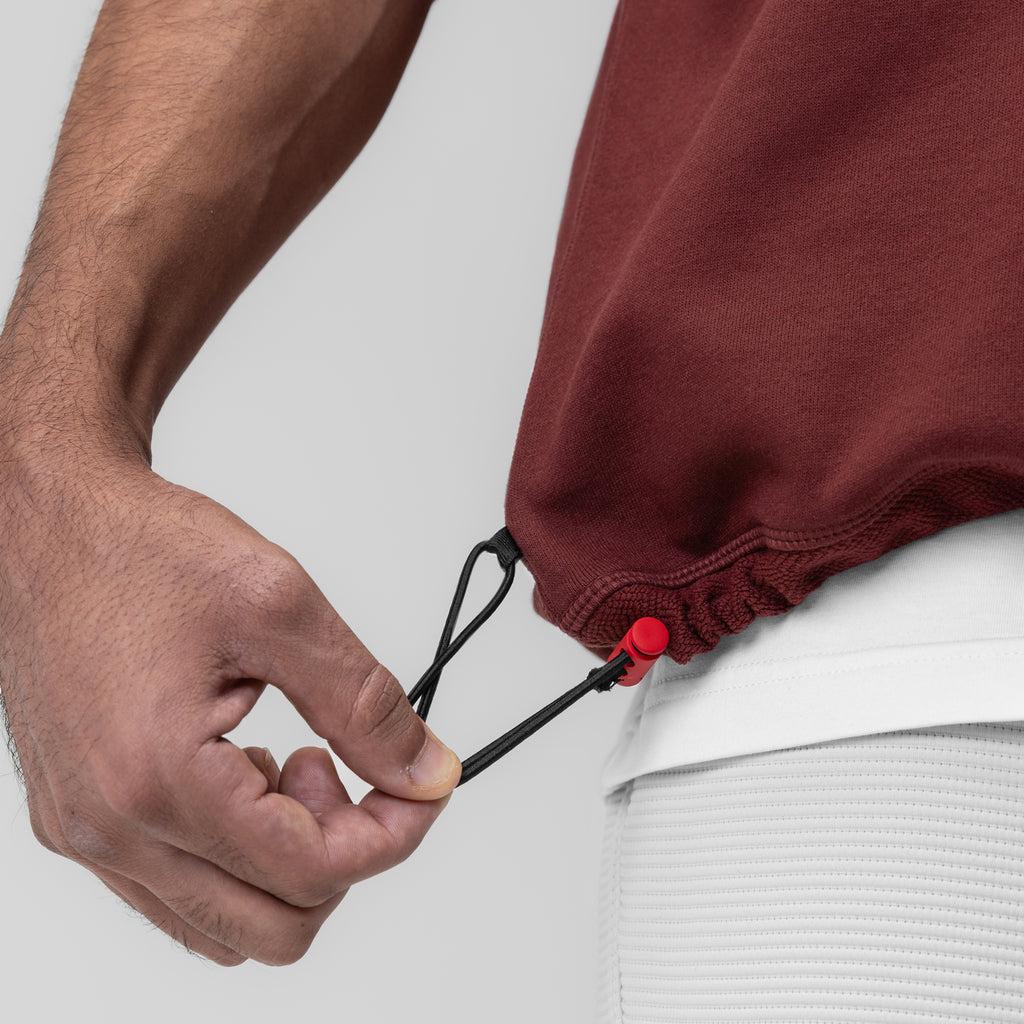 1026. Herringbone Terry Oversized Cinch Tee - Forest Green Product Image