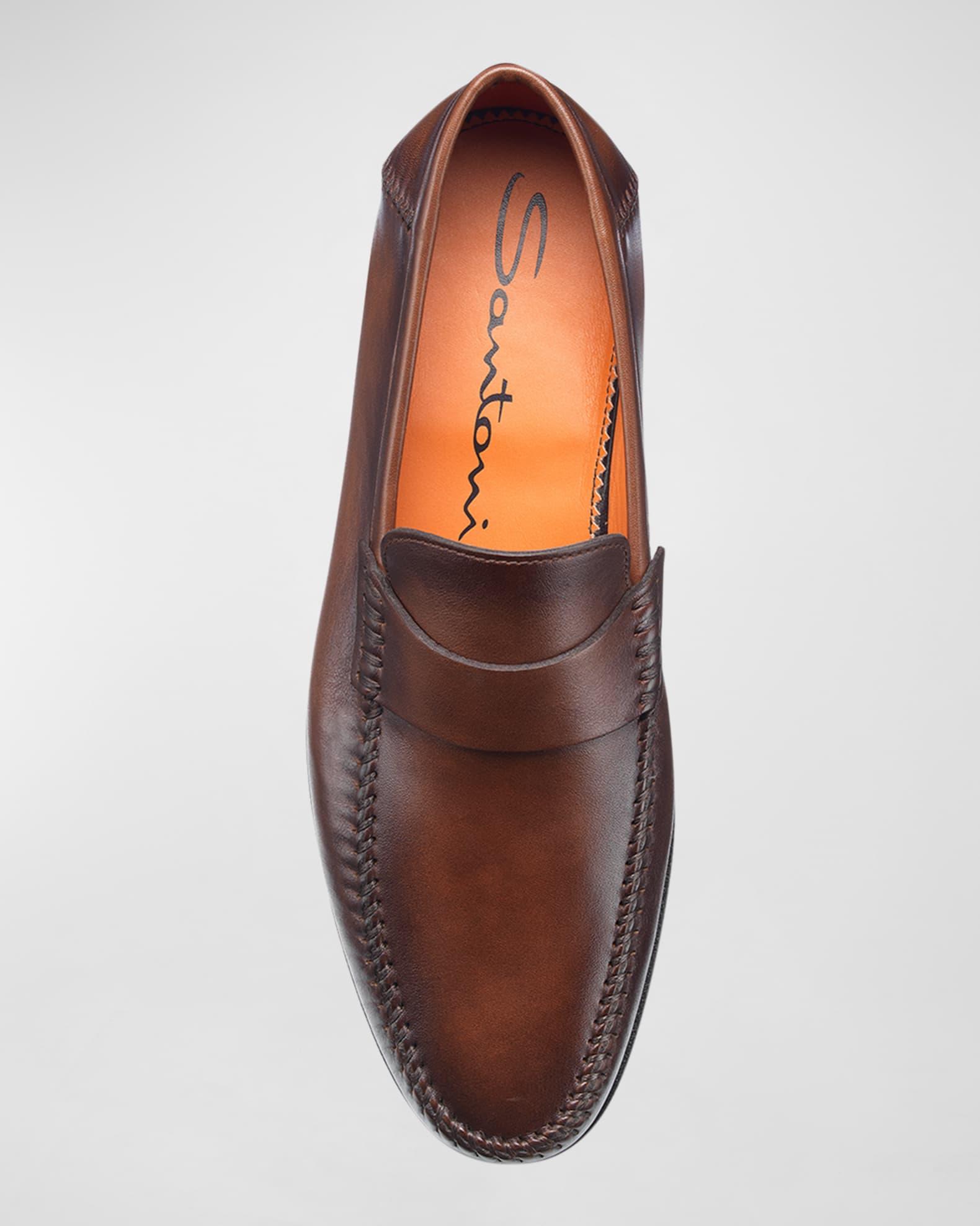 Mens Paine Leather Moccasin Loafers Product Image