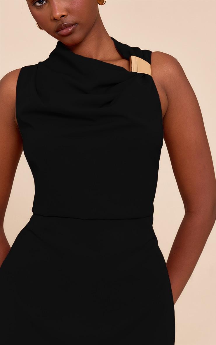 Black Trim Shift Mini Dress Product Image