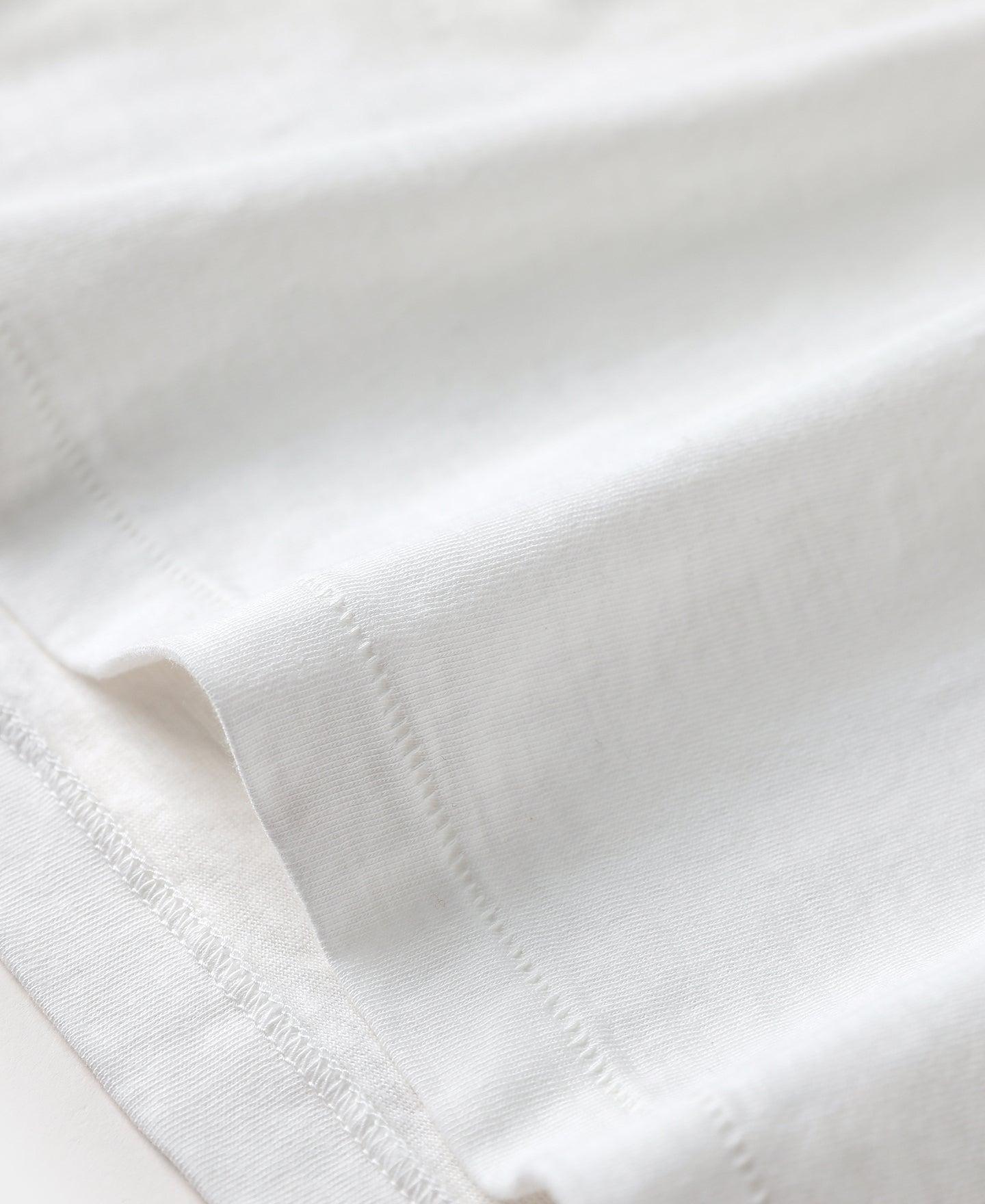 Loopwheel Tubular Slub Cotton Pocket T-Shirt - White Product Image