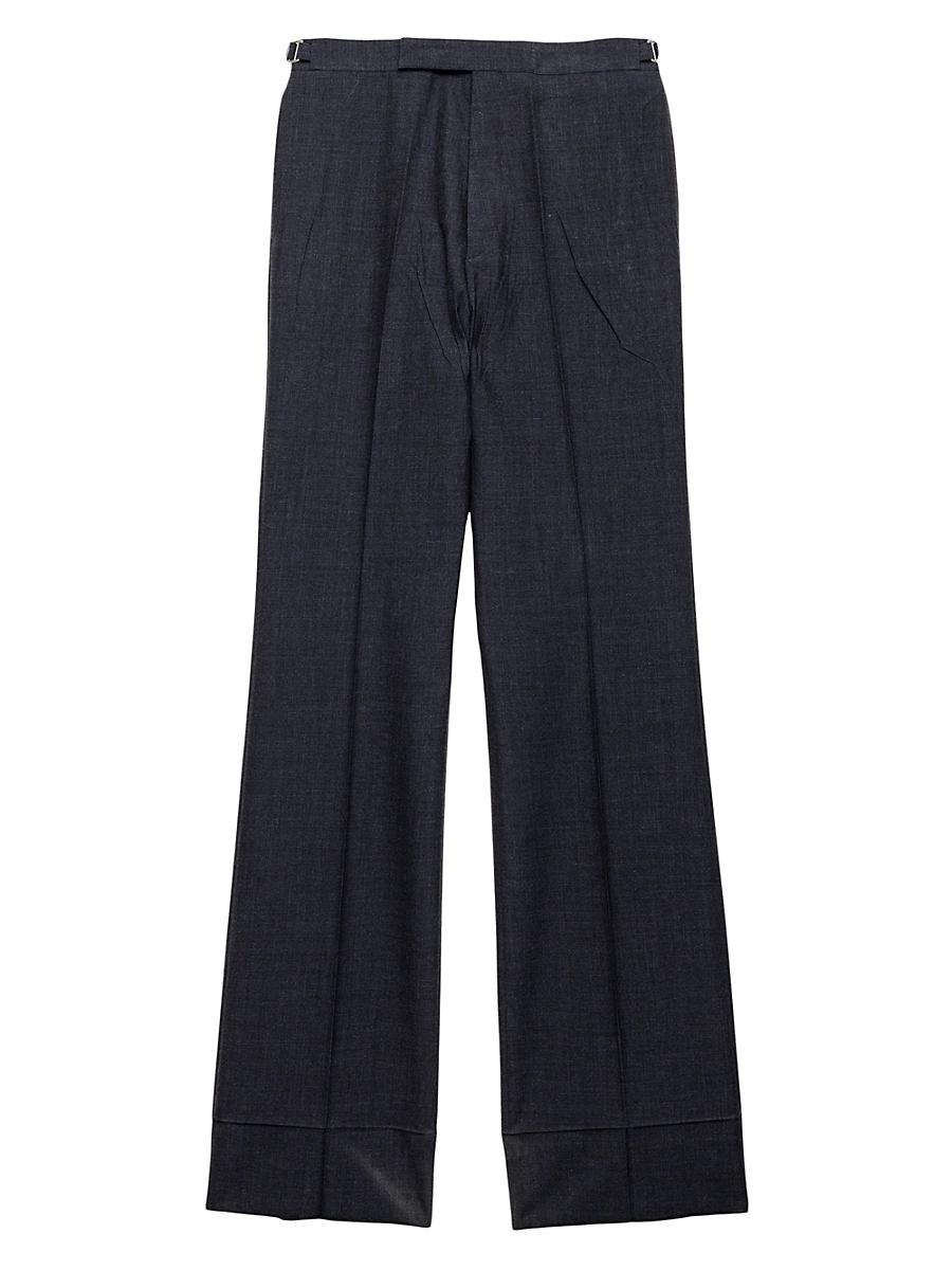 Mens Technical Wool Wide-Leg Trousers Product Image
