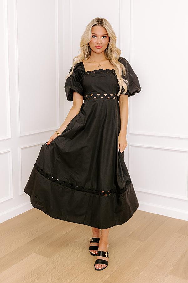 Margaritas Please Cut Out Midi Dress in Black Product Image