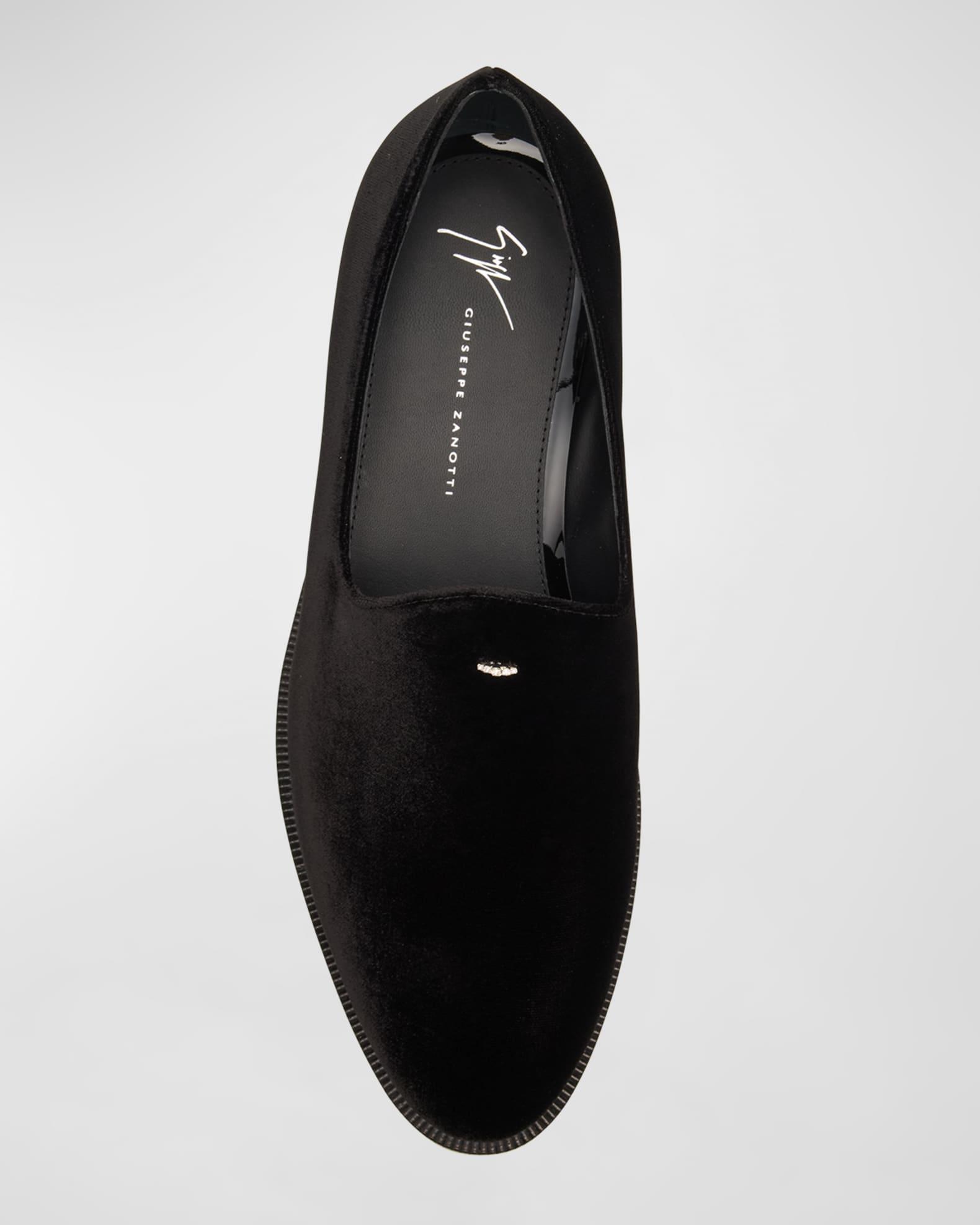 Men's Irmha Crystal-Embellished Velvet Loafers Product Image