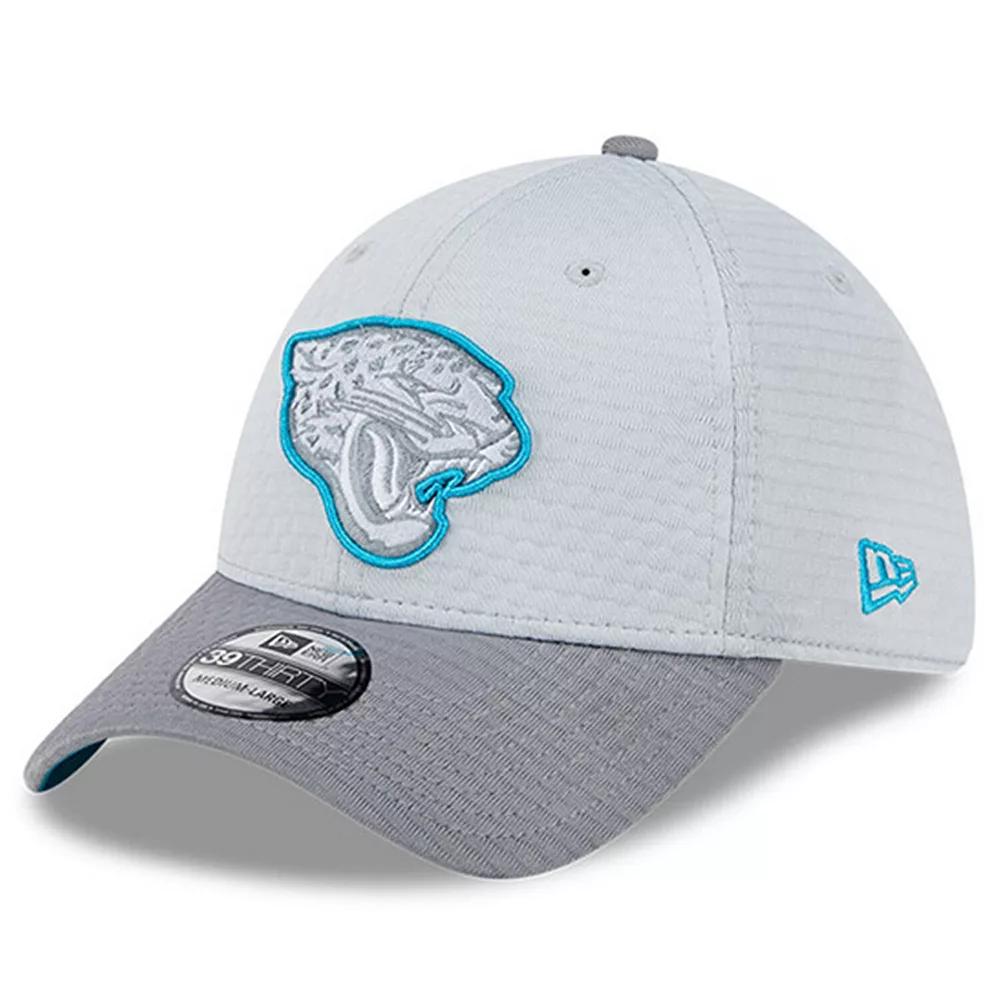 Men's New Era Gray Jacksonville Jaguars 2024 NFL Training Camp 39THIRTY Flex Hat, Size: Small/Medium, Grey Product Image