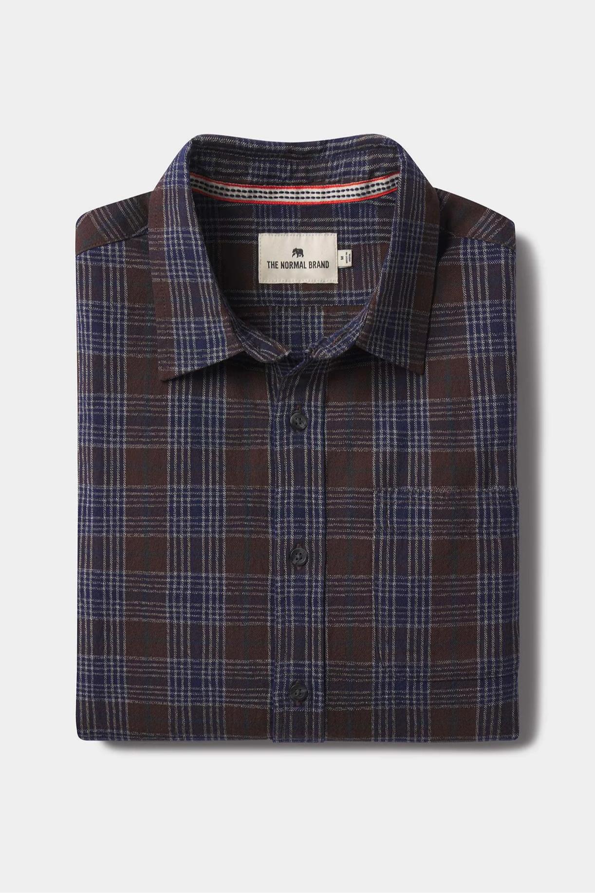 Nikko Button Up Shirt - Brown Plaid Product Image