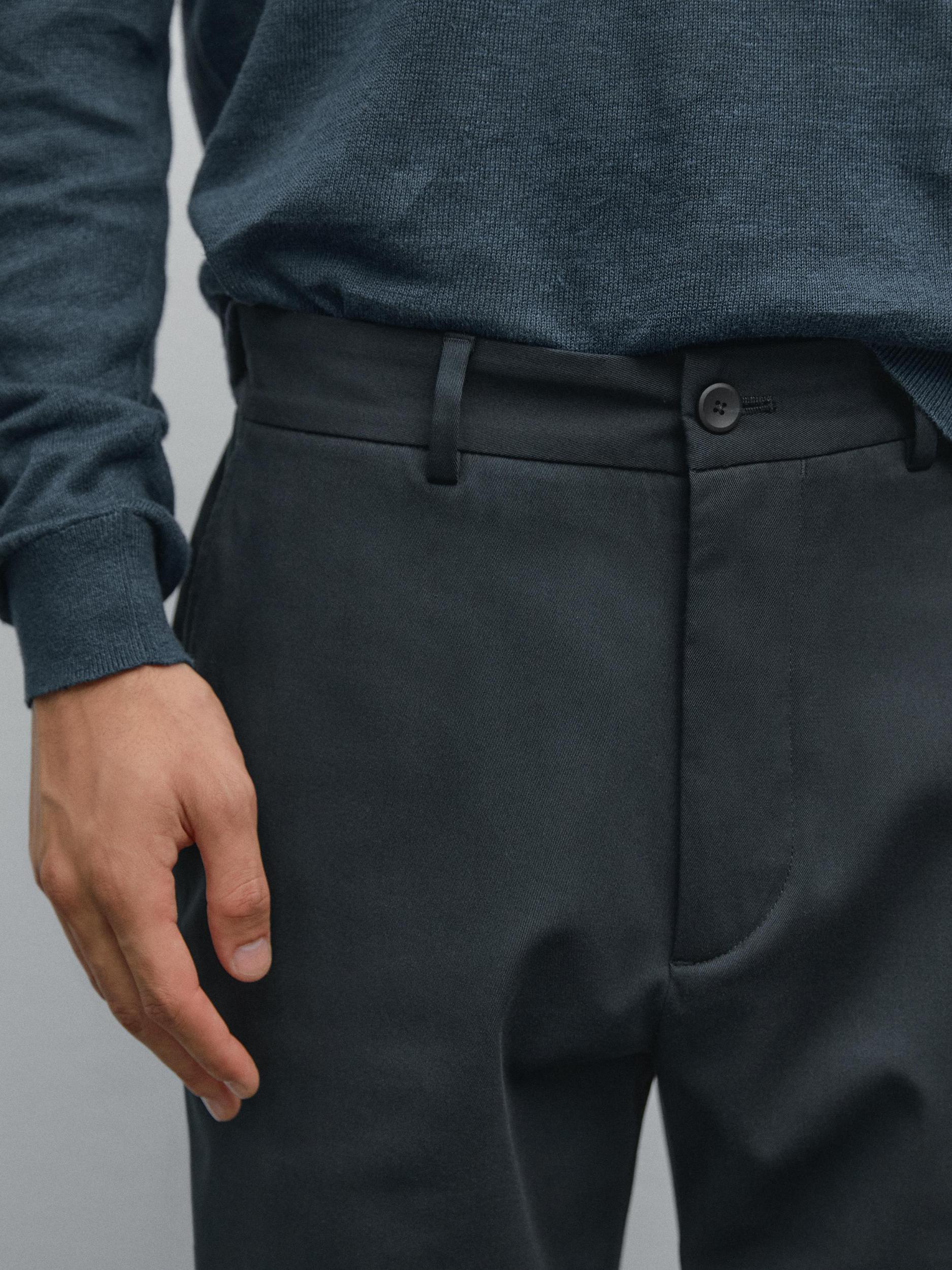 Cotton blend semi joggers Product Image