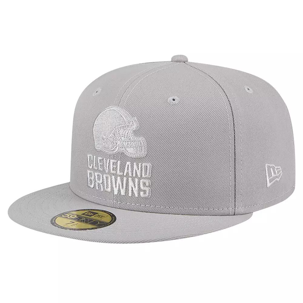 Men's New Era Gray Cleveland Browns Color Pack 59FIFTY Fitted Hat, Size: 7 1/2, Grey Product Image