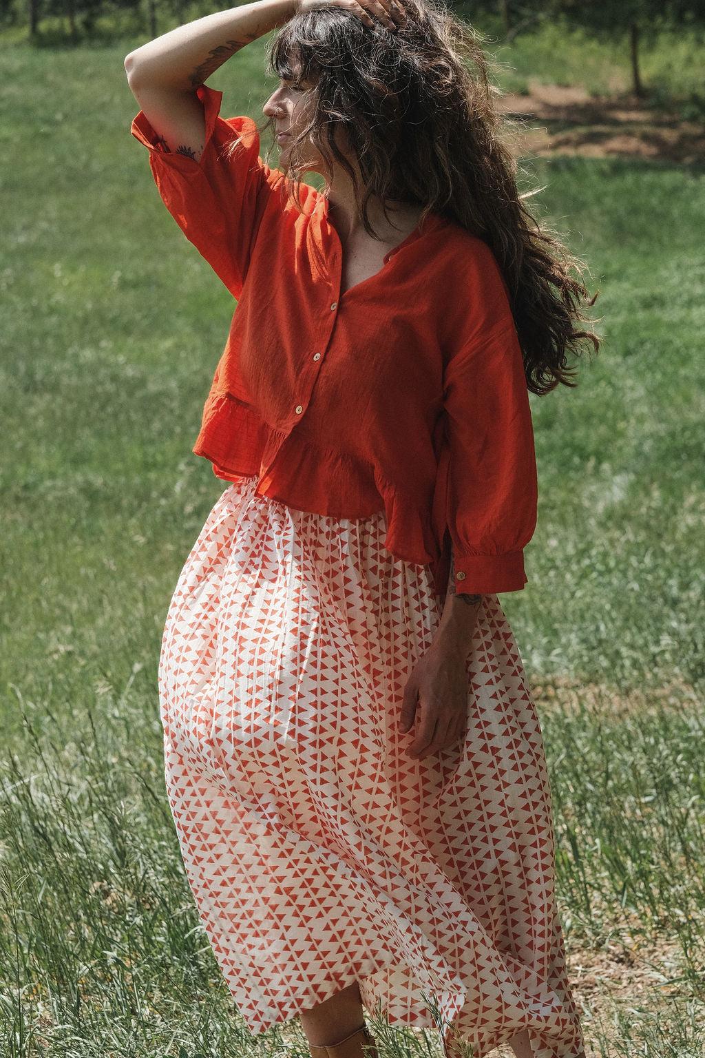 The Scarlet Frill Top Product Image