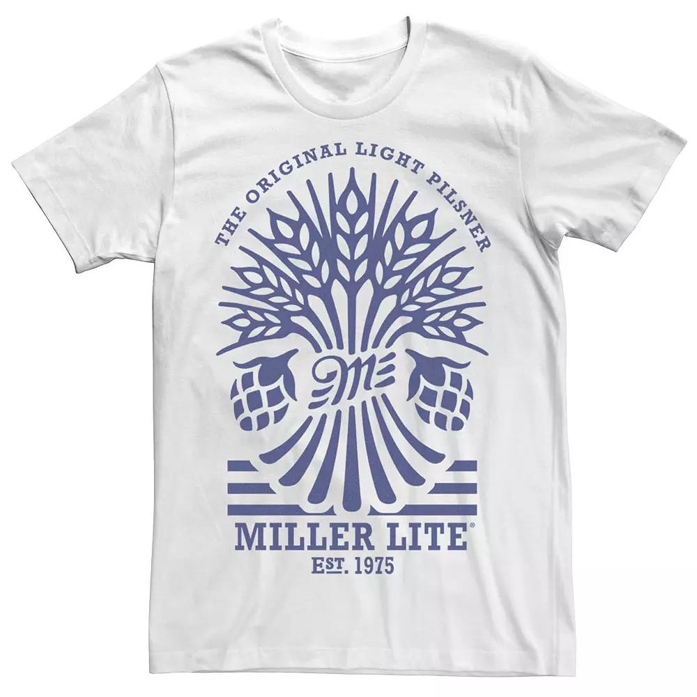 Big & Tall Miller Coors The Original Light Pilsner Poster Tee, Men's, Size: 4XL Tall, White Product Image