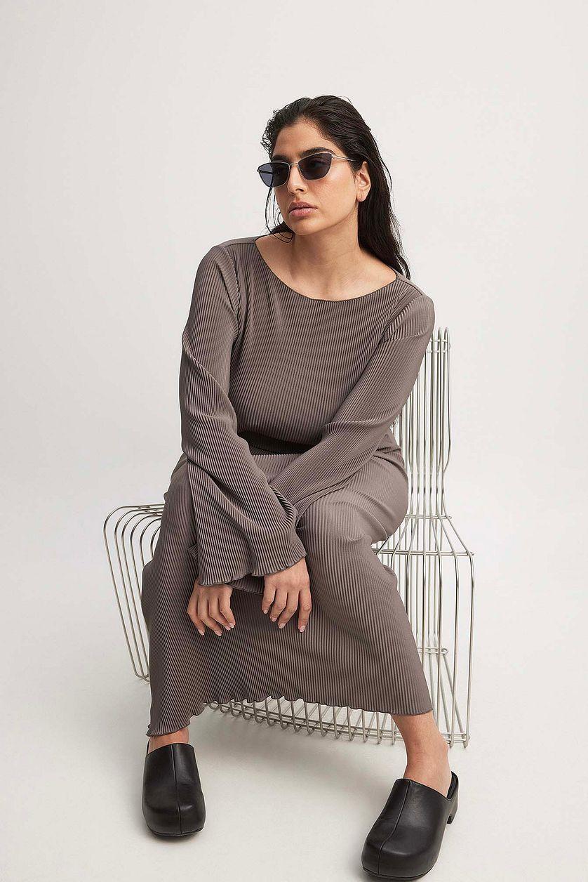 Pleated Midi Dress Product Image