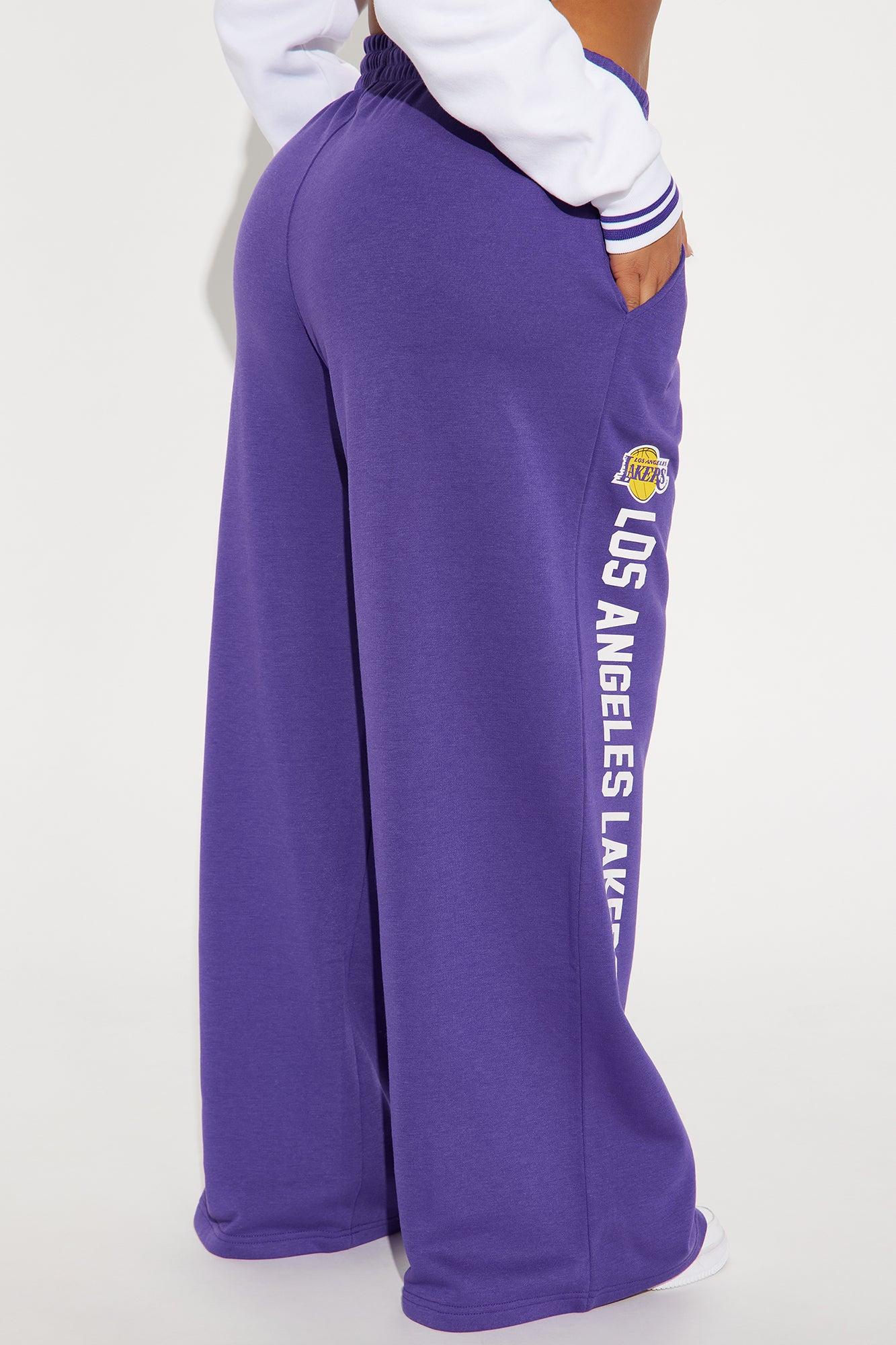Lakers Warm Up Wide Leg Pant - Purple Female Product Image
