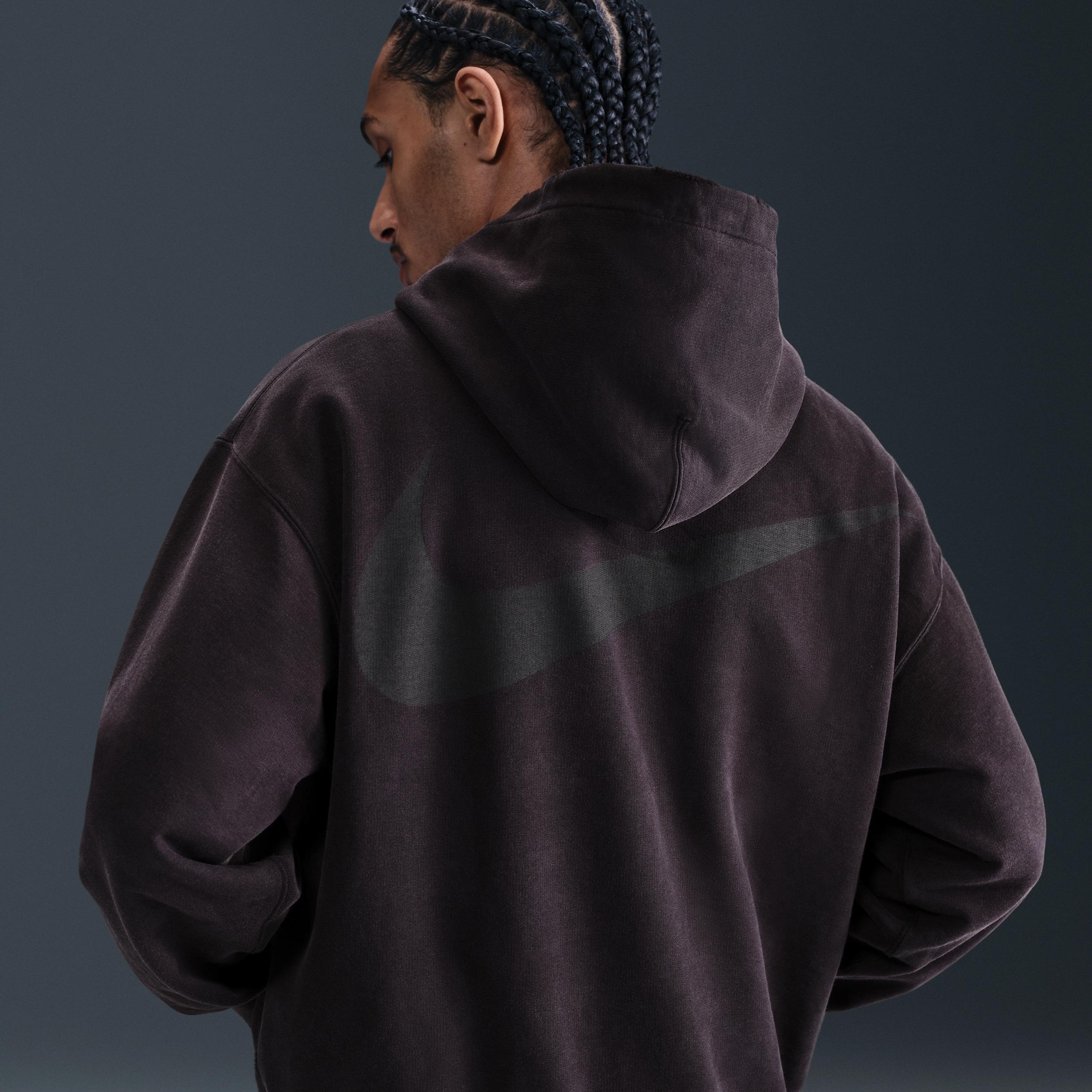 Nike Mens Solo Swoosh French Terry Pullover Hoodie | IB8749-010 Product Image