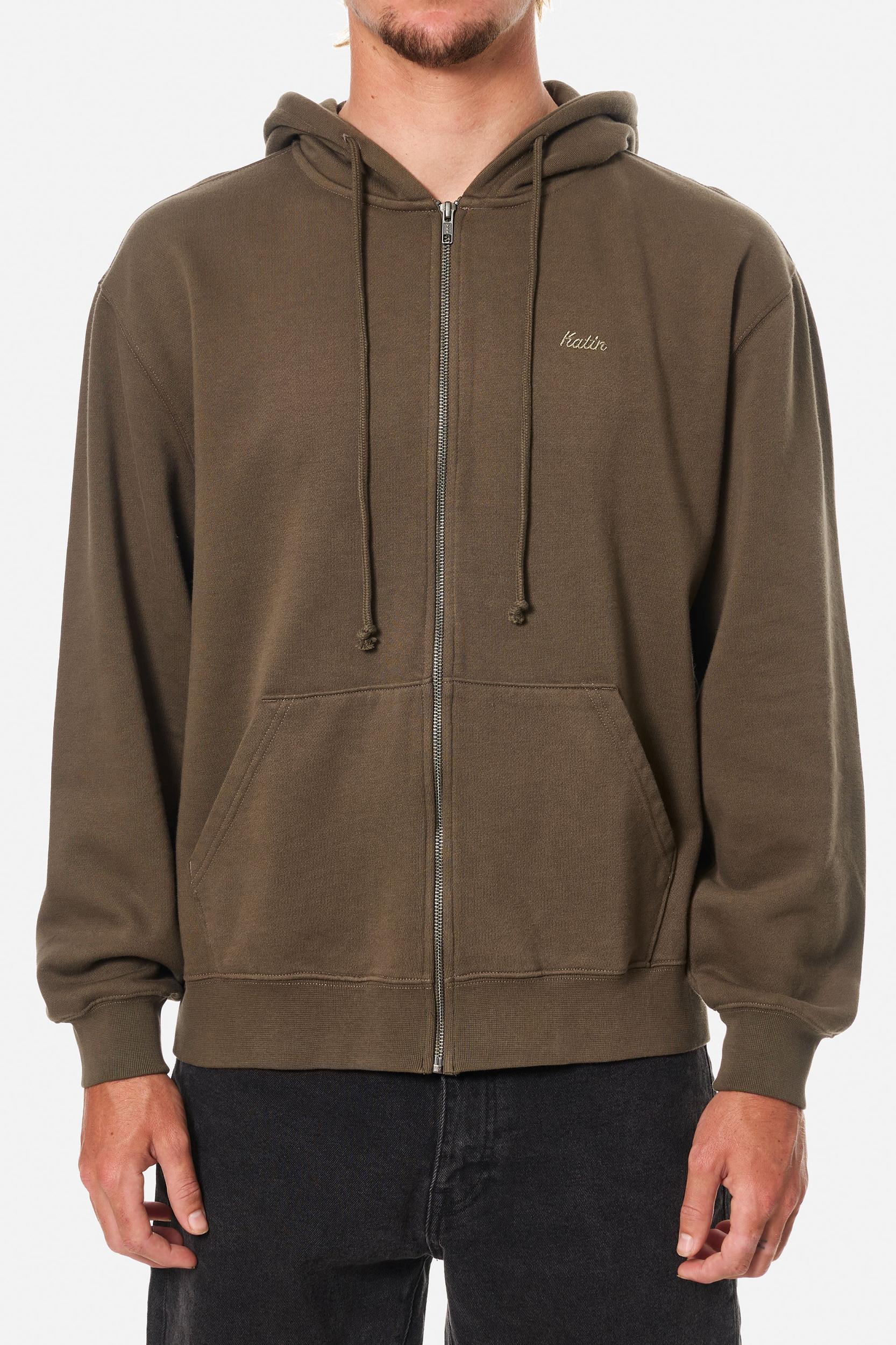 EMBROIDERED FULL ZIP HOODIE Product Image